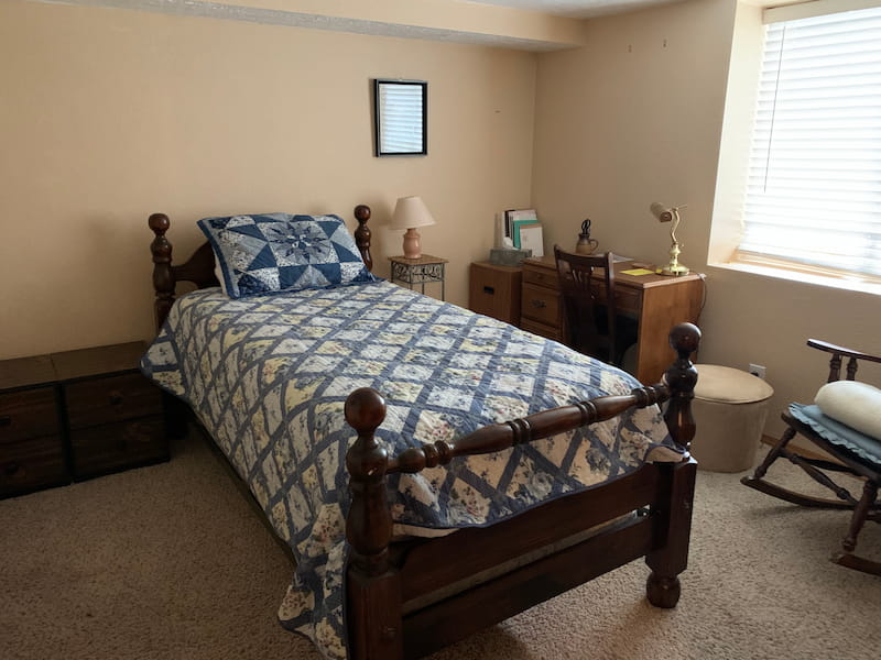 bed in room at the home yard cottages